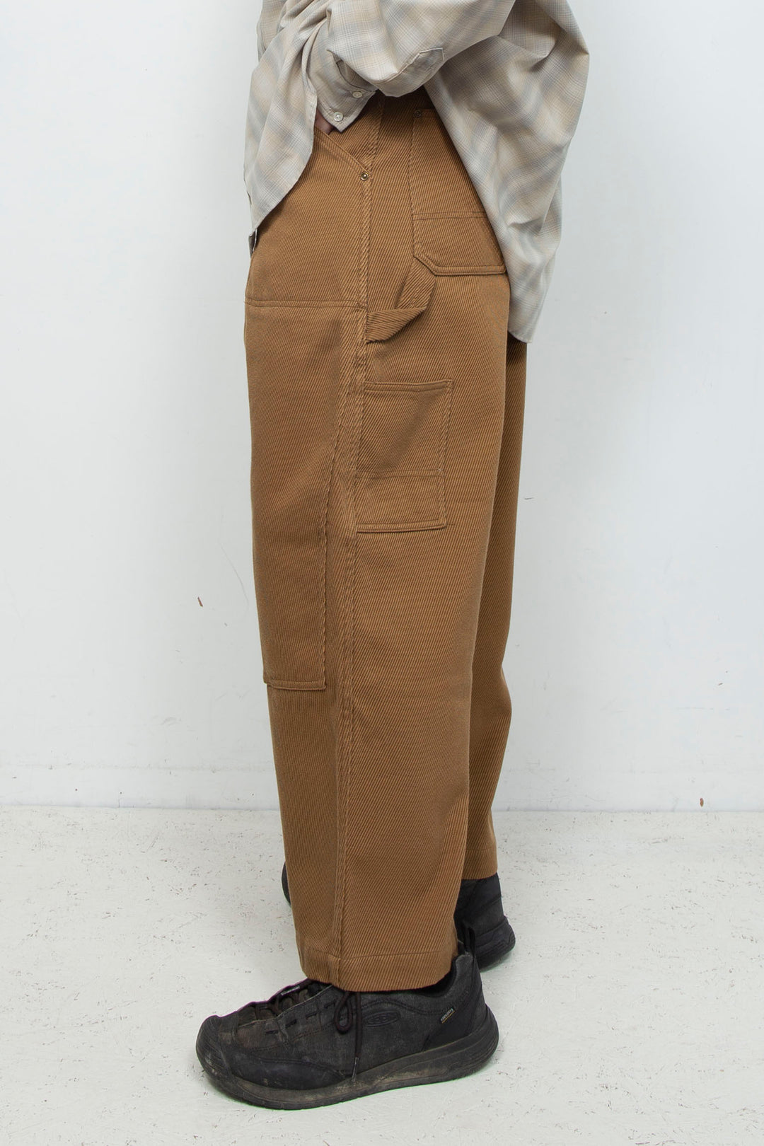 Cotton Jersey Double Knee Pants Light Brown