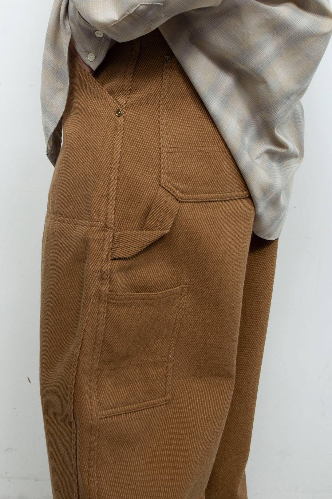 Cotton Jersey Double Knee Pants Light Brown