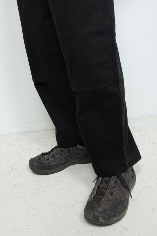 Cotton Jersey Double Knee Pants Black