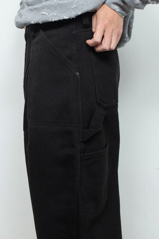 Cotton Jersey Double Knee Pants Black