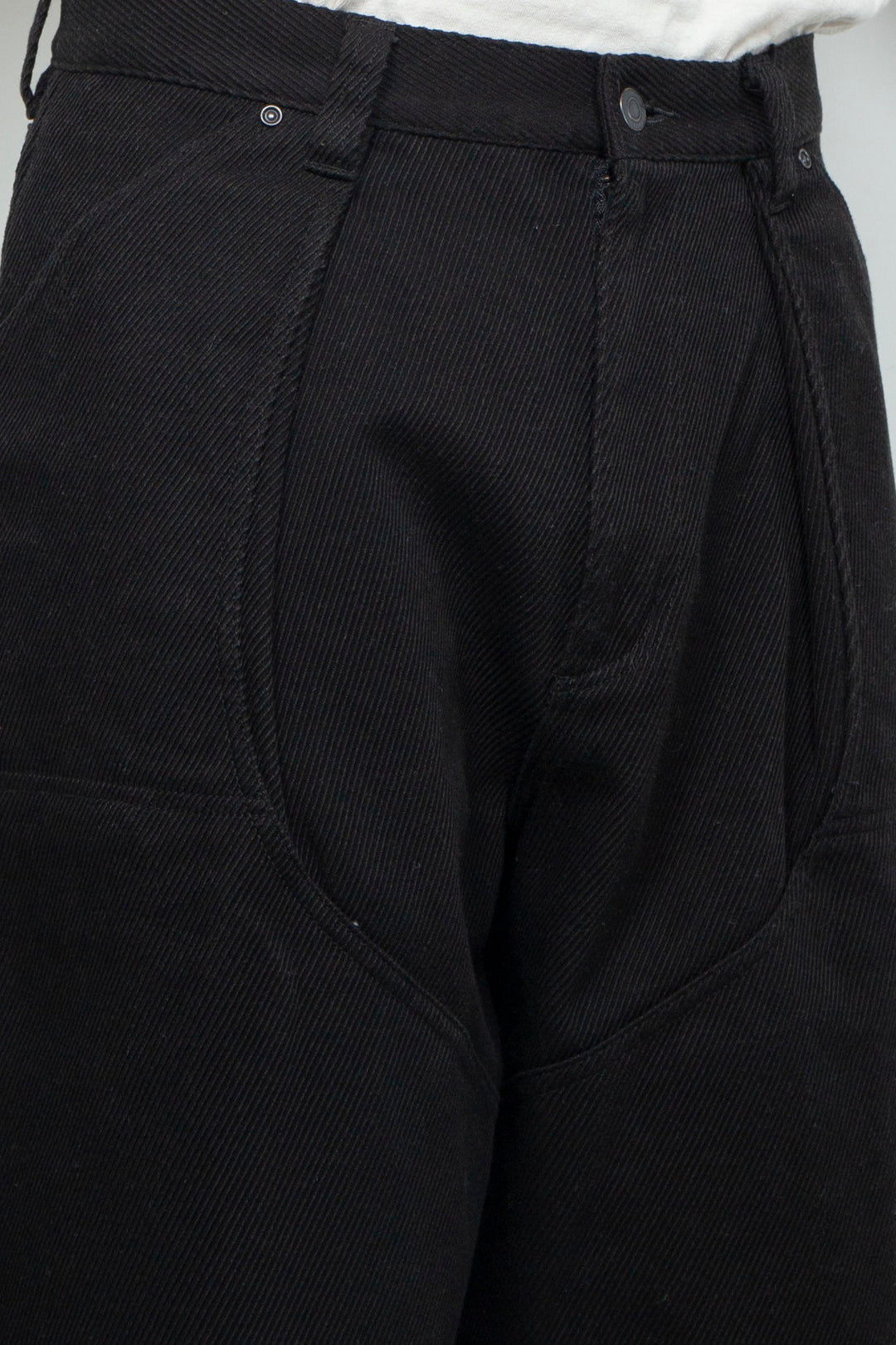 Cotton Jersey Double Knee Pants Black