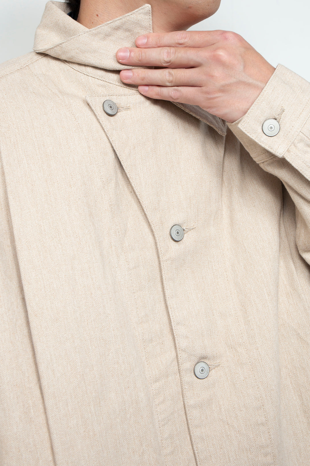 Oxford Pleated Jacket Beige