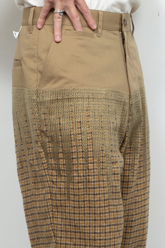"ANAHEIM" Boundaries Embroidered Hunter Trousers BEIGE