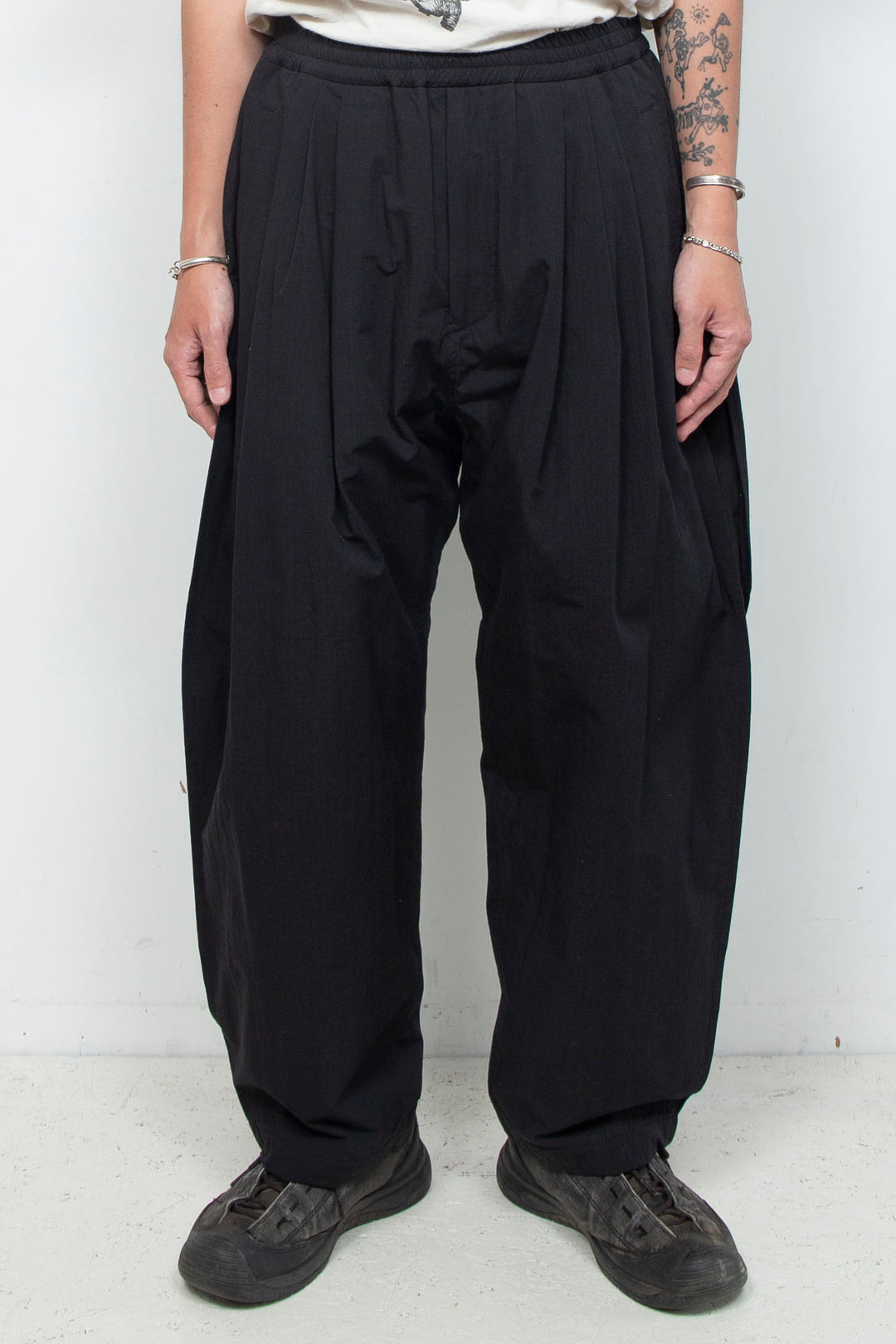 3tuck Big Balloon Pants Black