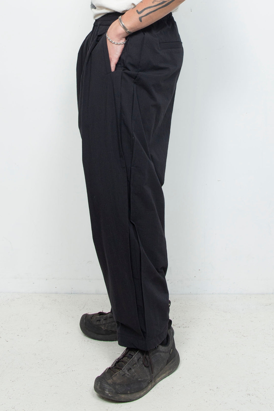3tuck Big Balloon Pants Black