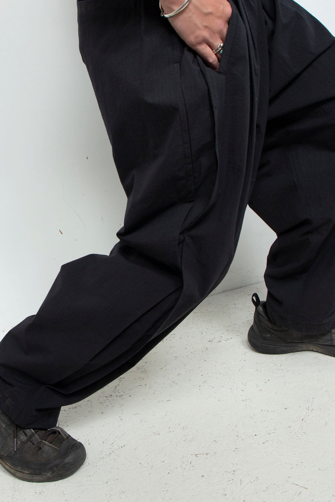 3tuck Big Balloon Pants Black