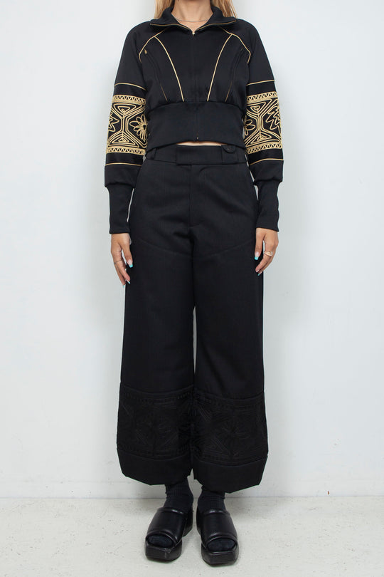 KIKU cropped tracksuit Black