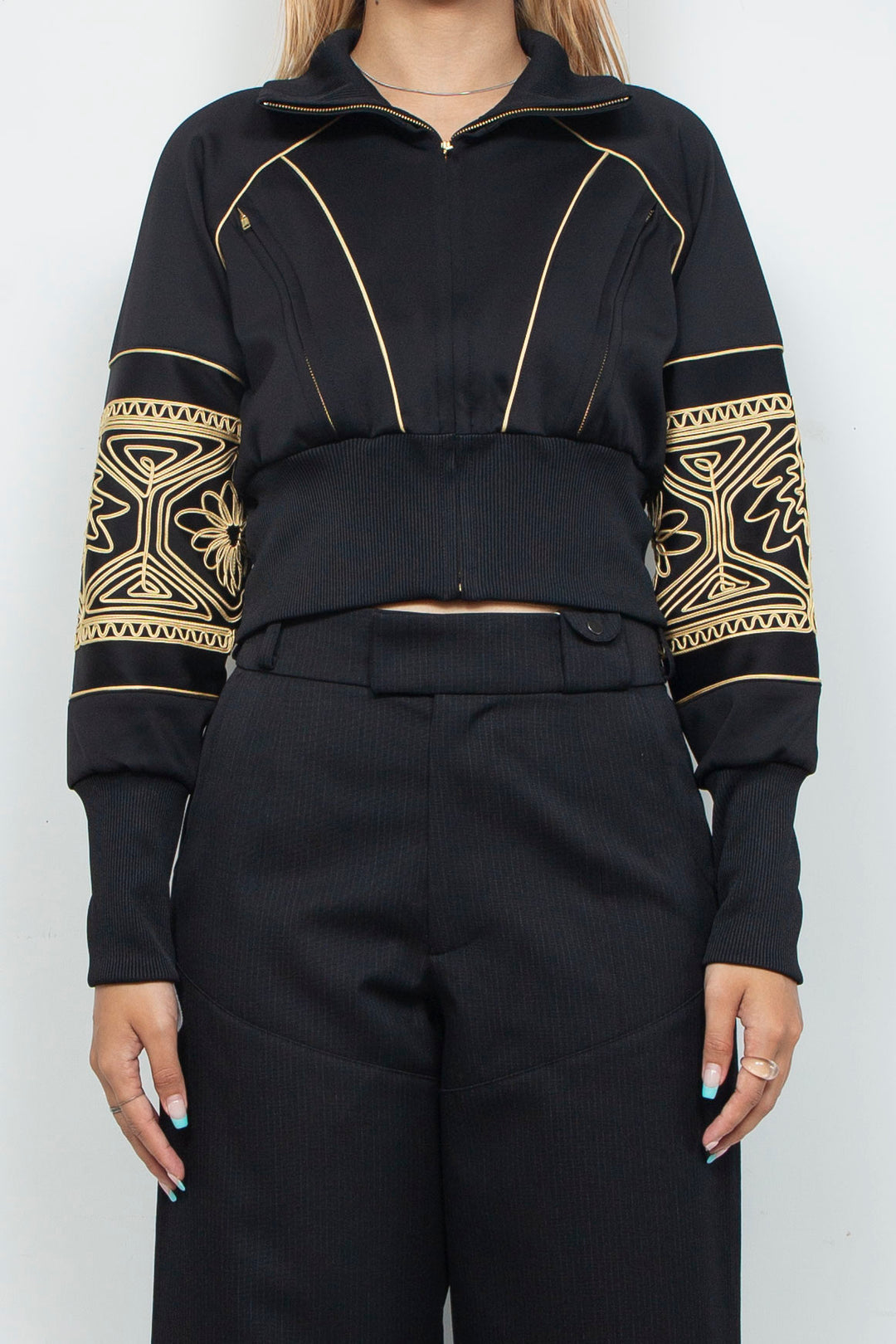 KIKU cropped tracksuit Black