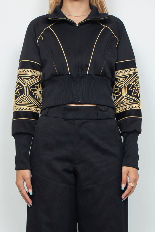 KIKU cropped tracksuit Black