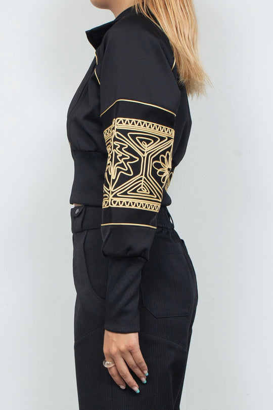 KIKU cropped tracksuit Black
