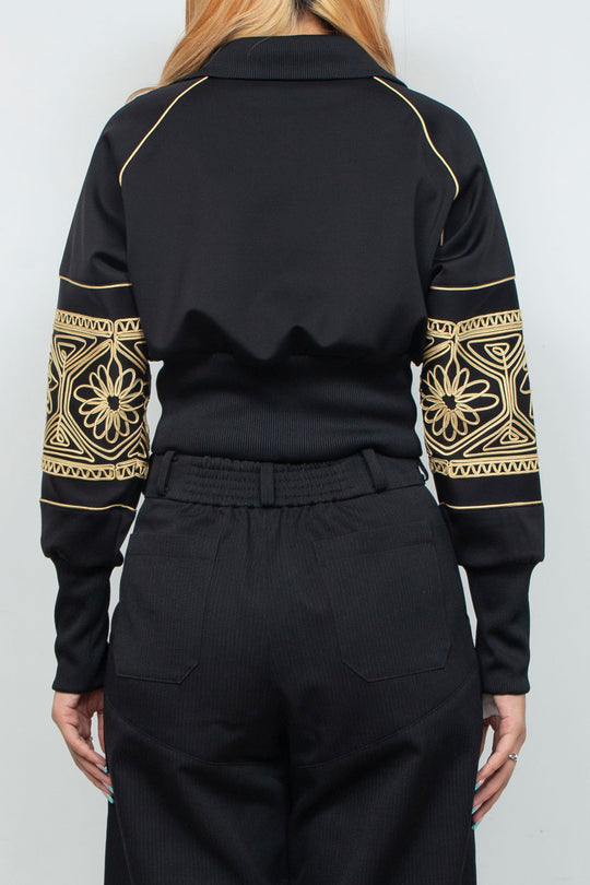 KIKU cropped tracksuit Black