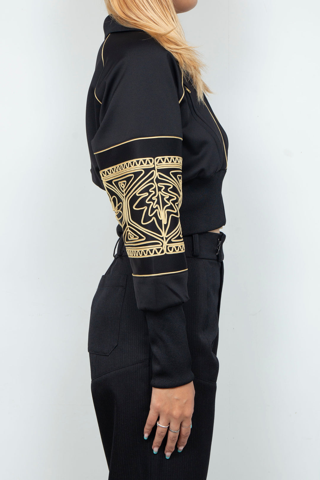 KIKU cropped tracksuit Black