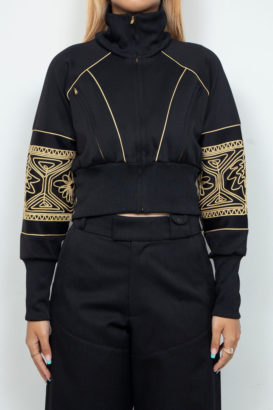 KIKU cropped tracksuit Black
