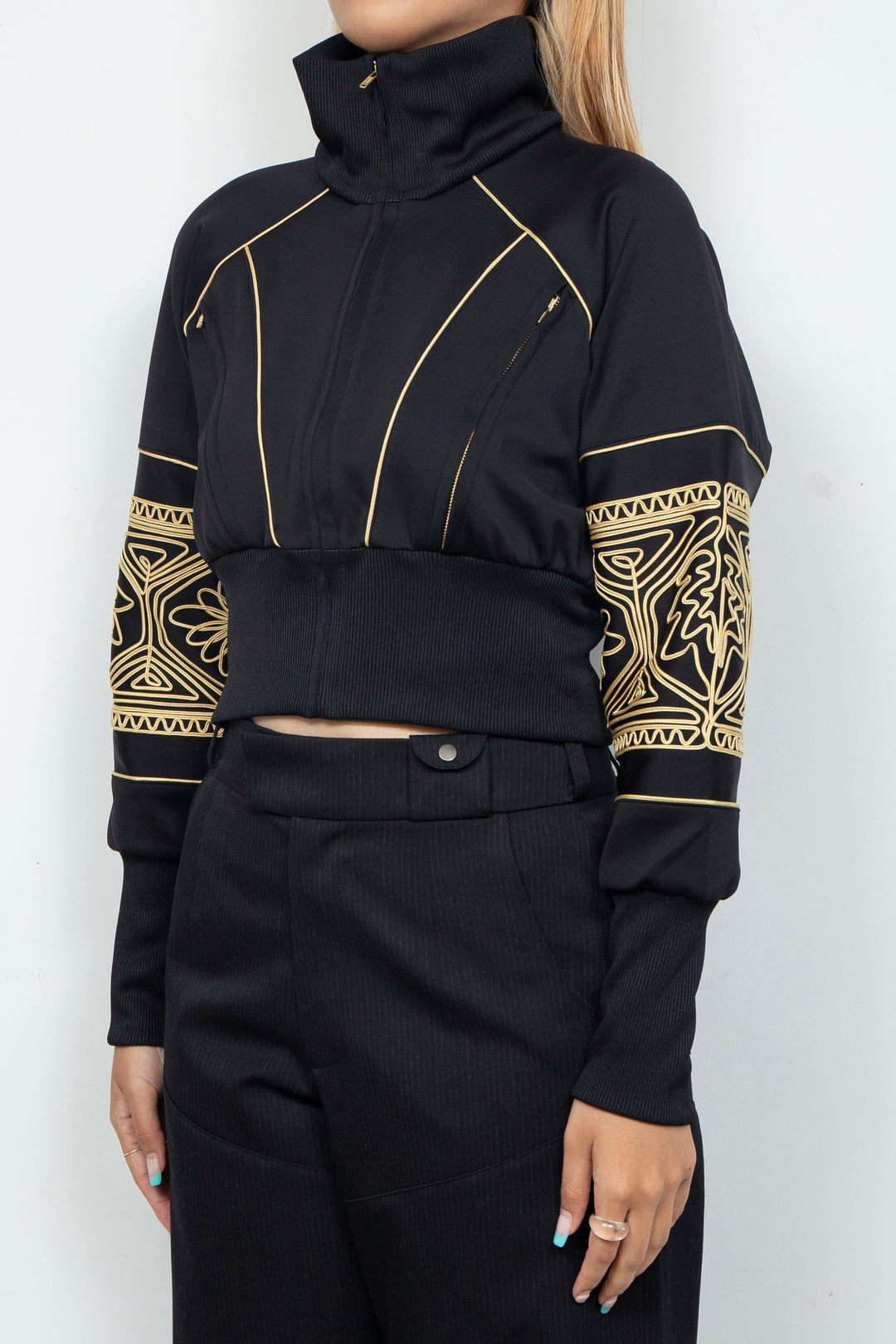 KIKU cropped tracksuit Black