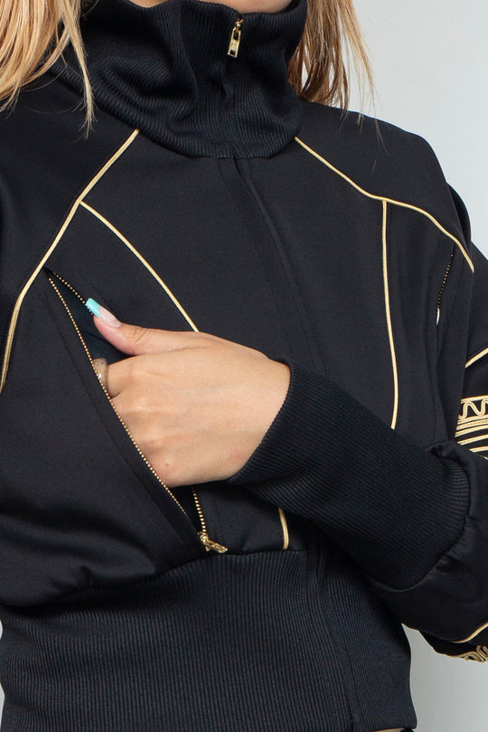 KIKU cropped tracksuit Black