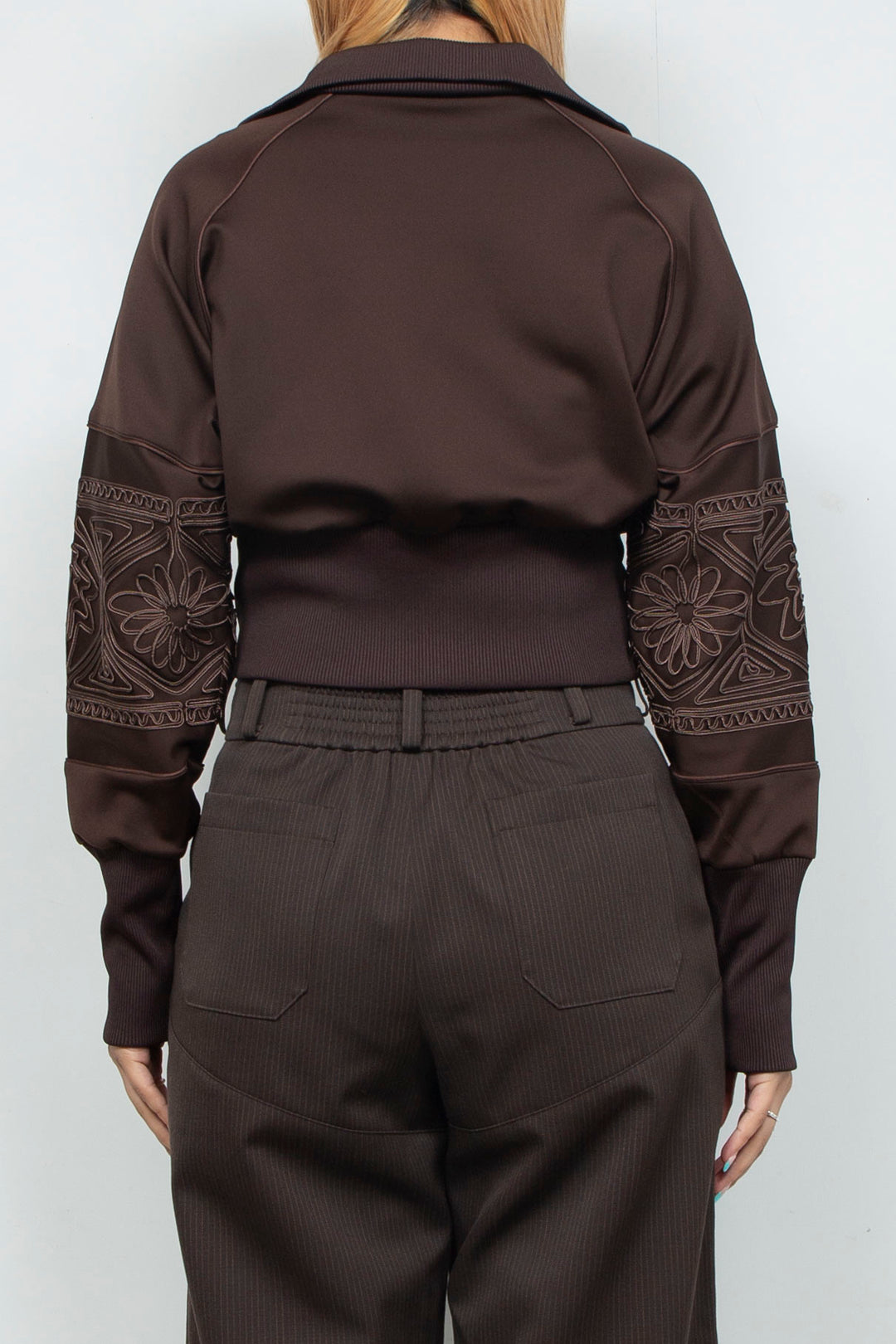 KIKU cropped tracksuit Chocolate