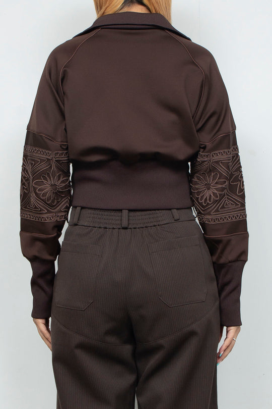 KIKU cropped tracksuit Chocolate