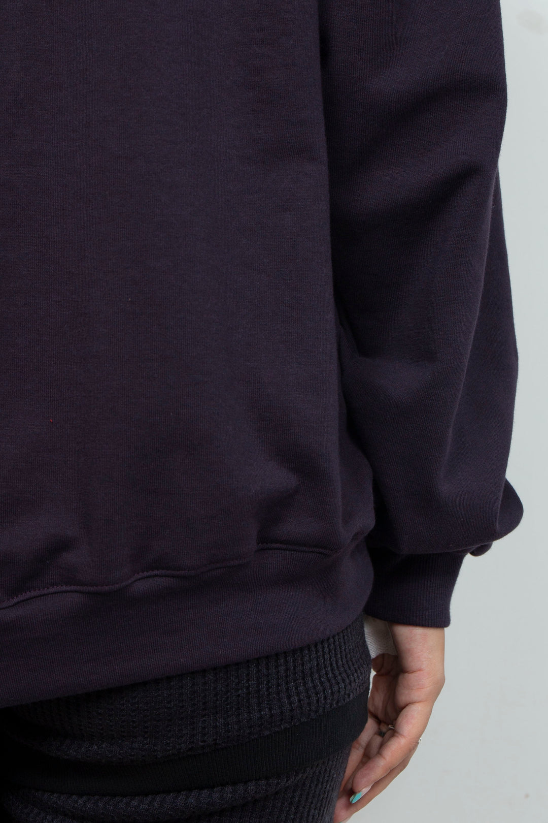 Asymmetry Cutout Pullover Purple
