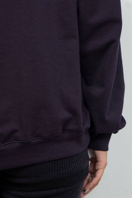 Asymmetry Cutout Pullover Purple
