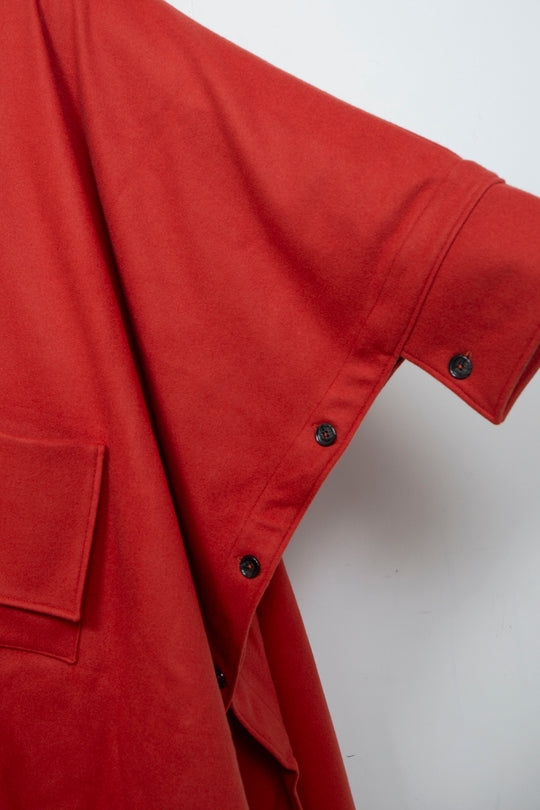 Super Big Poncho Coat Orange