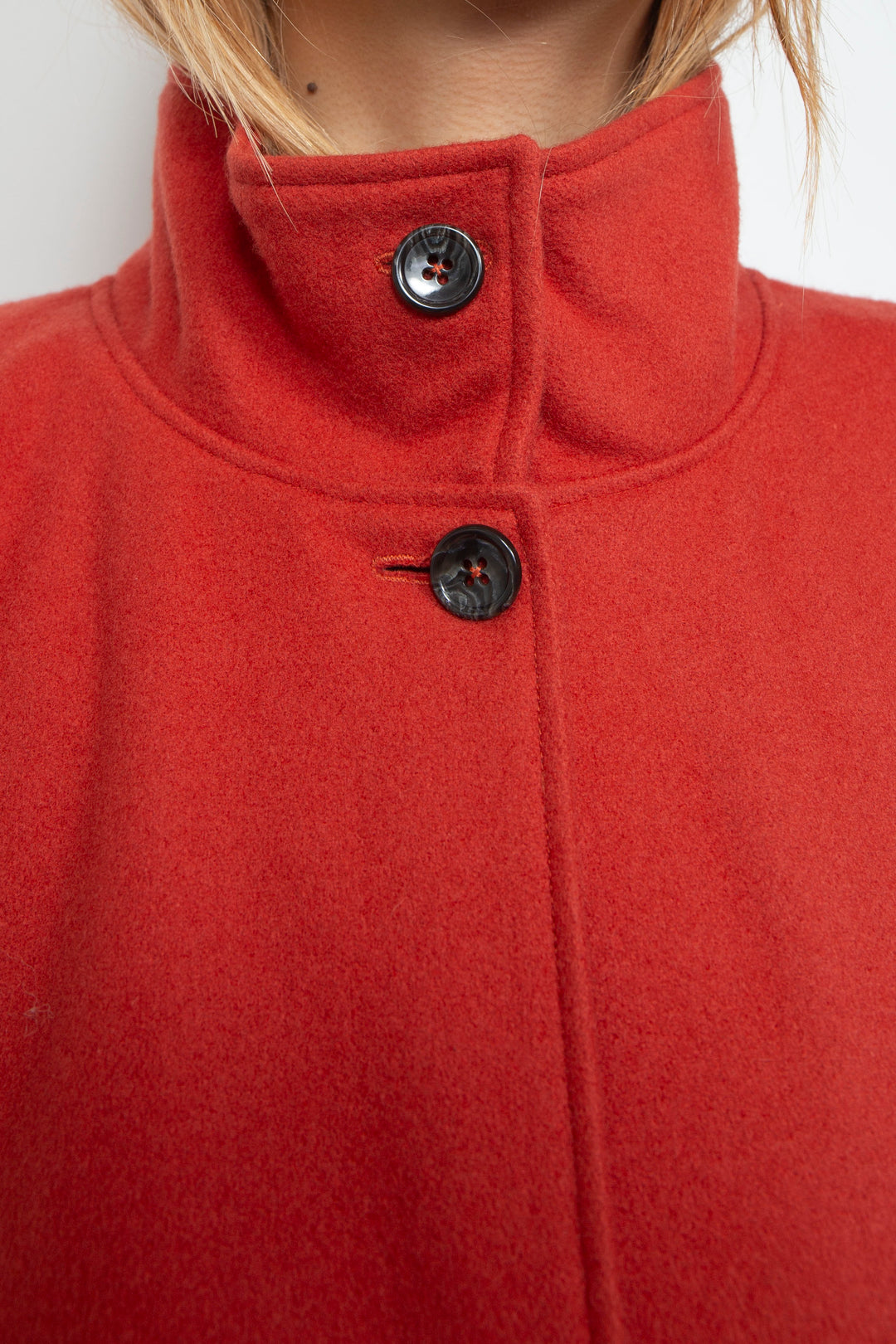 Super Big Poncho Coat Orange