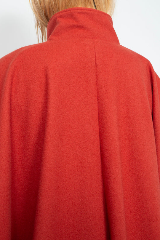 Super Big Poncho Coat Orange