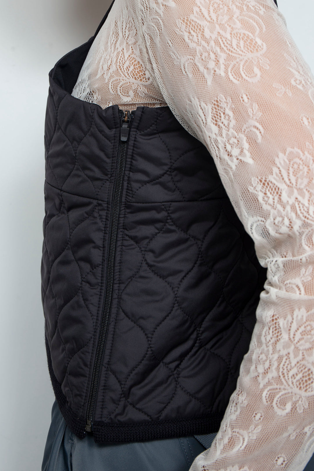 Curve Quilt Bustier Black