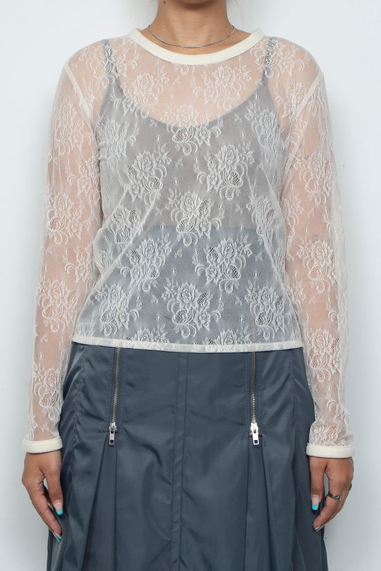 Veil Lace Top Ivory