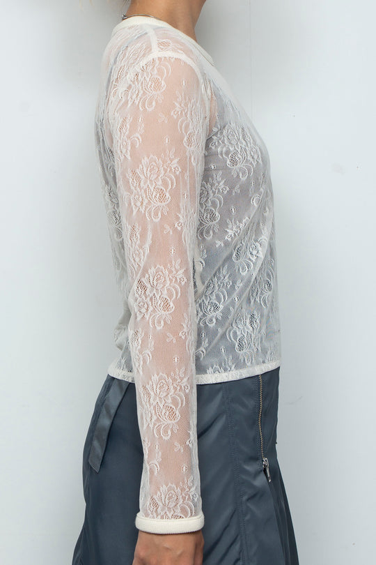 Veil Lace Top Ivory