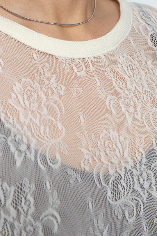 Veil Lace Top Ivory