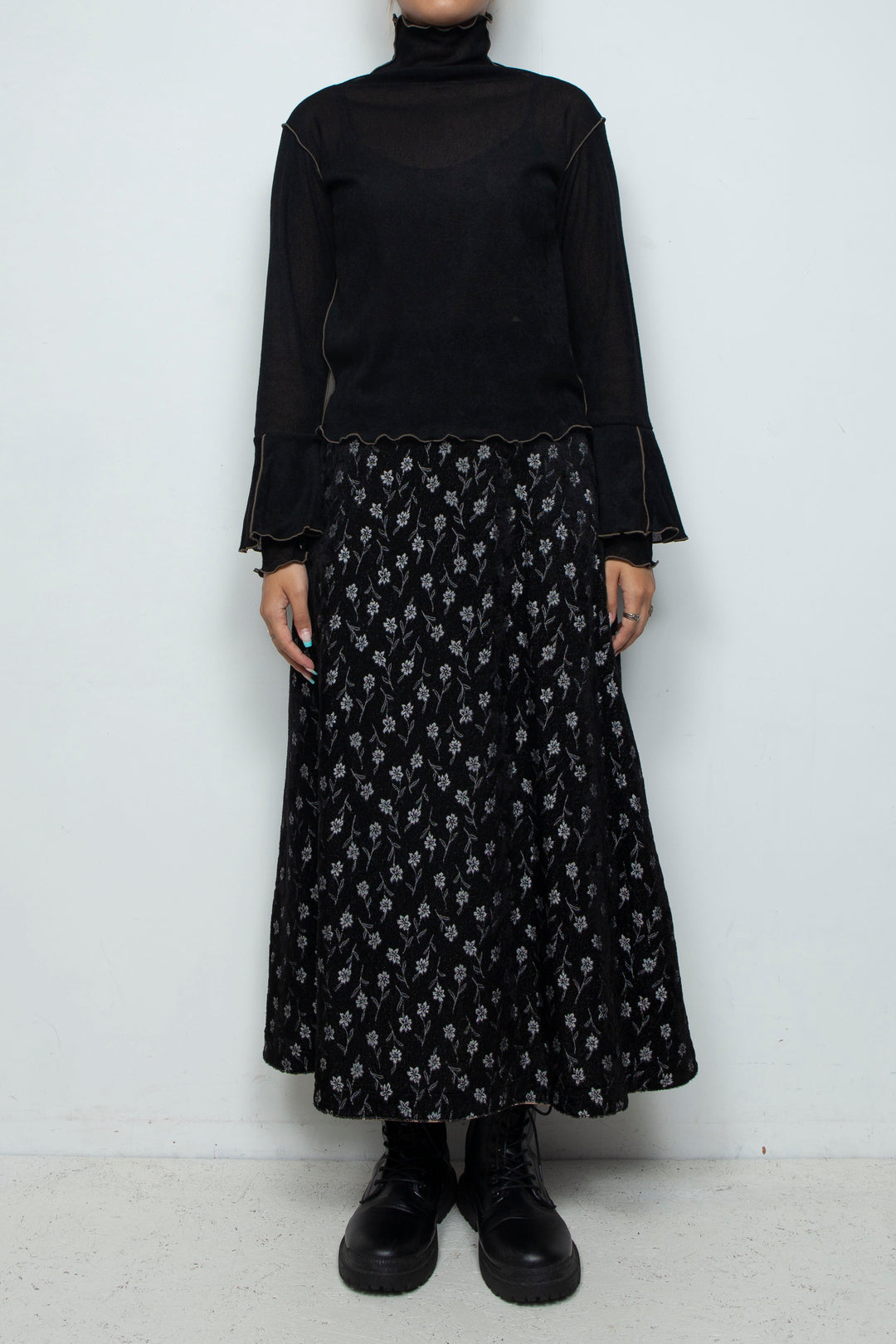 Mellow Velour Top Black
