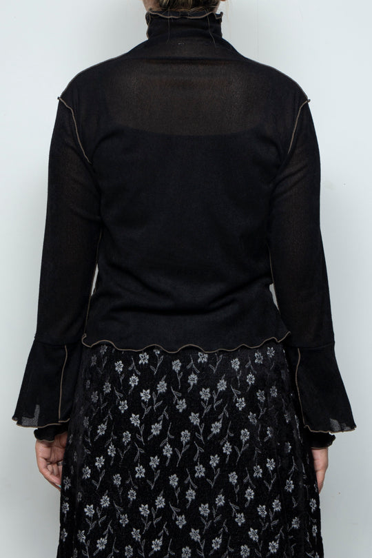 Mellow Velour Top Black