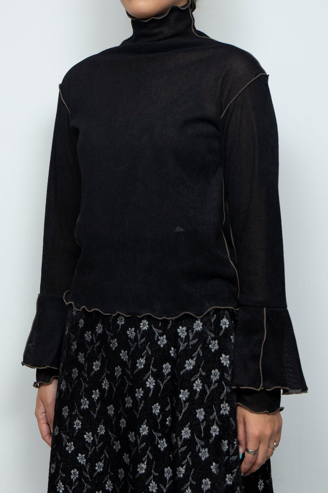 Mellow Velour Top Black