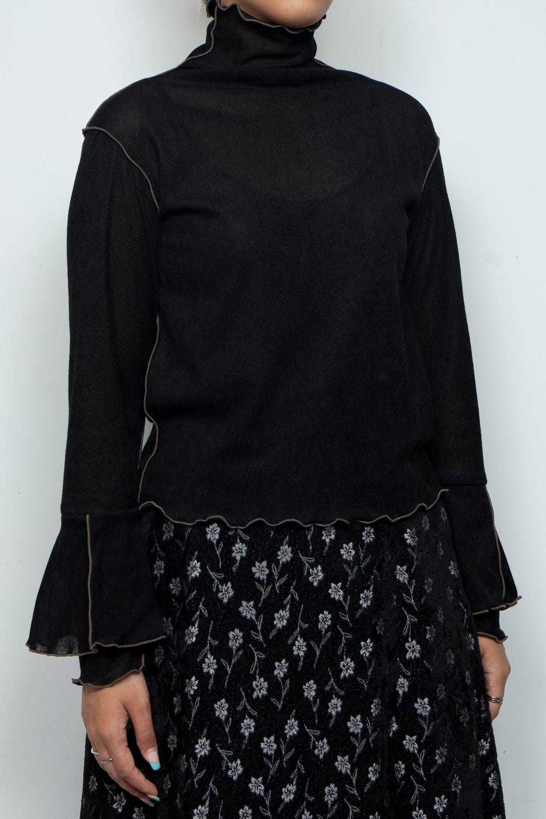 Mellow Velour Top Black