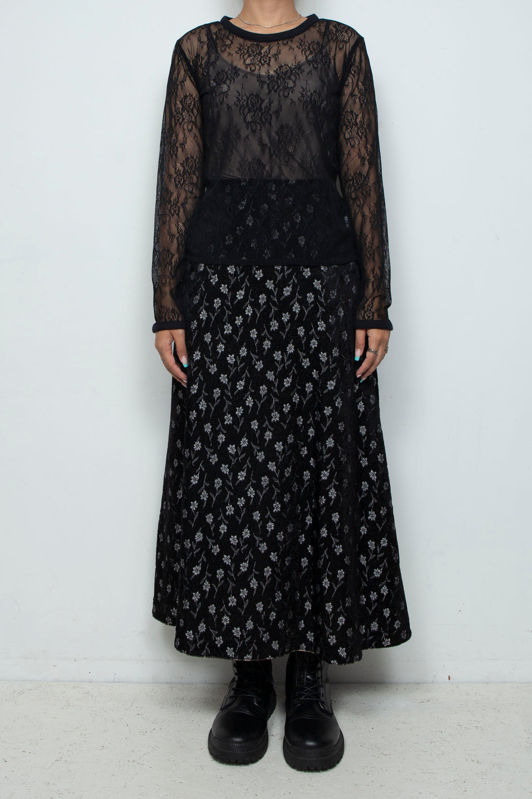 Veil Lace Top Black