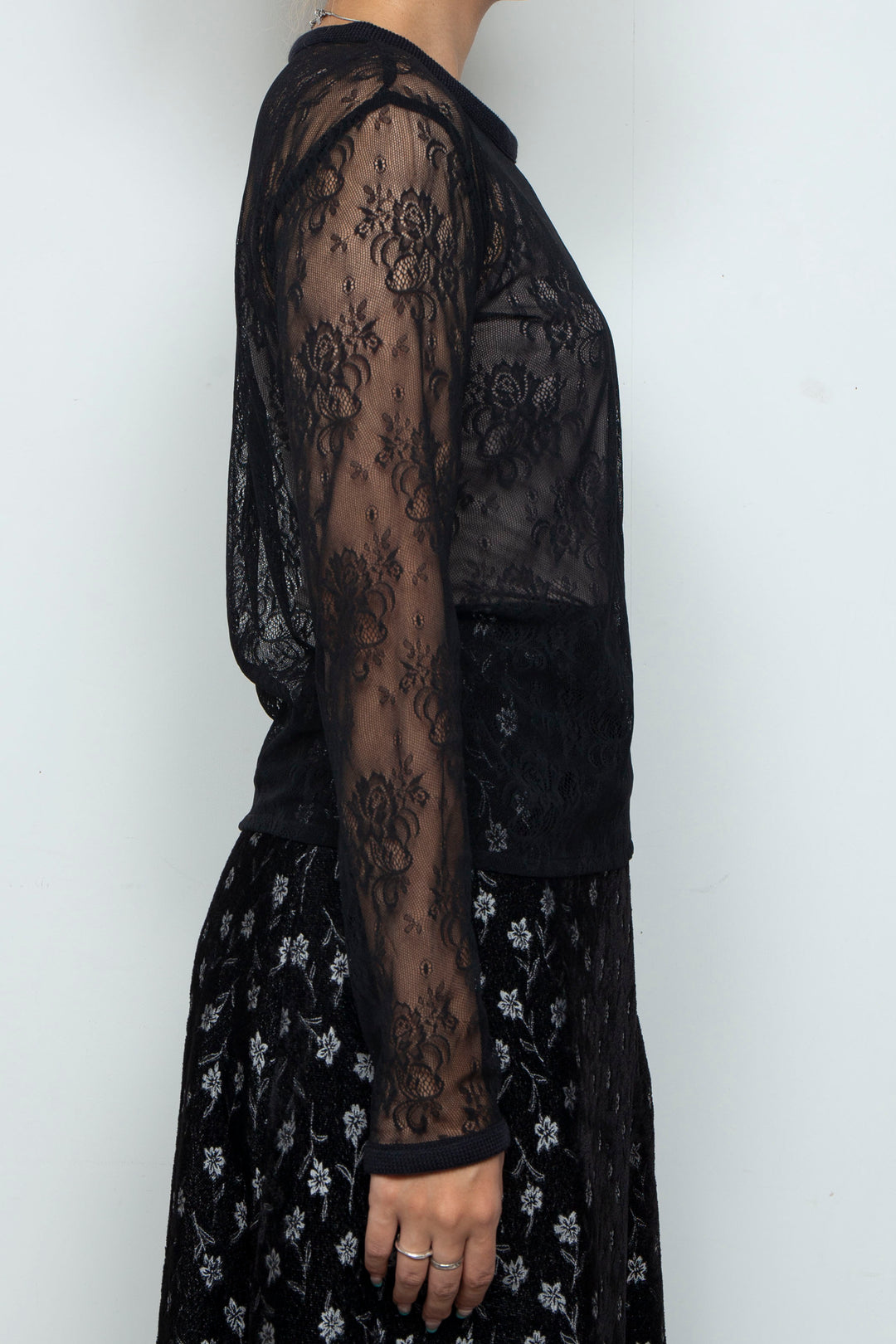 Veil Lace Top Black