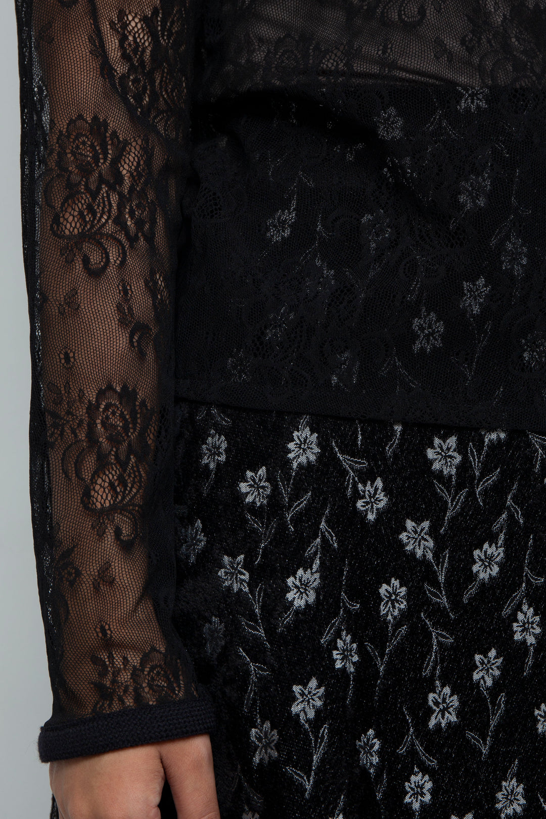 Veil Lace Top Black