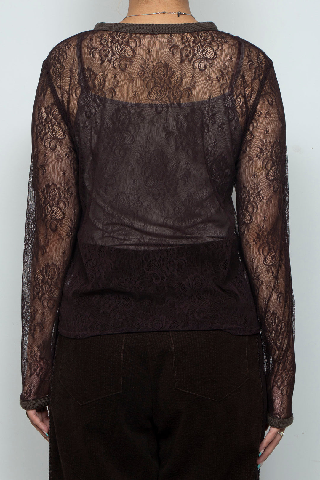 Veil Lace Top Brown