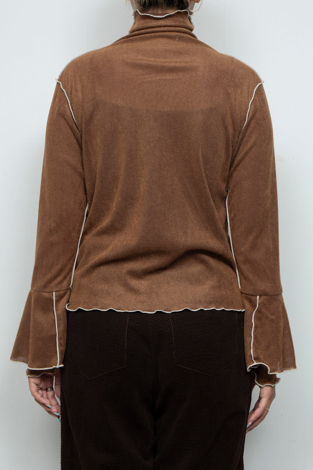 Mellow Velour Top Brown