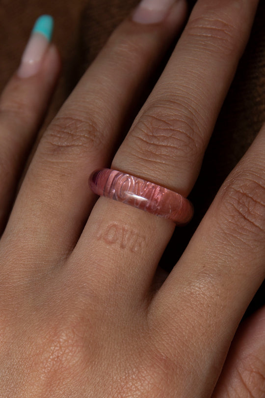 Stamp ring LOVE