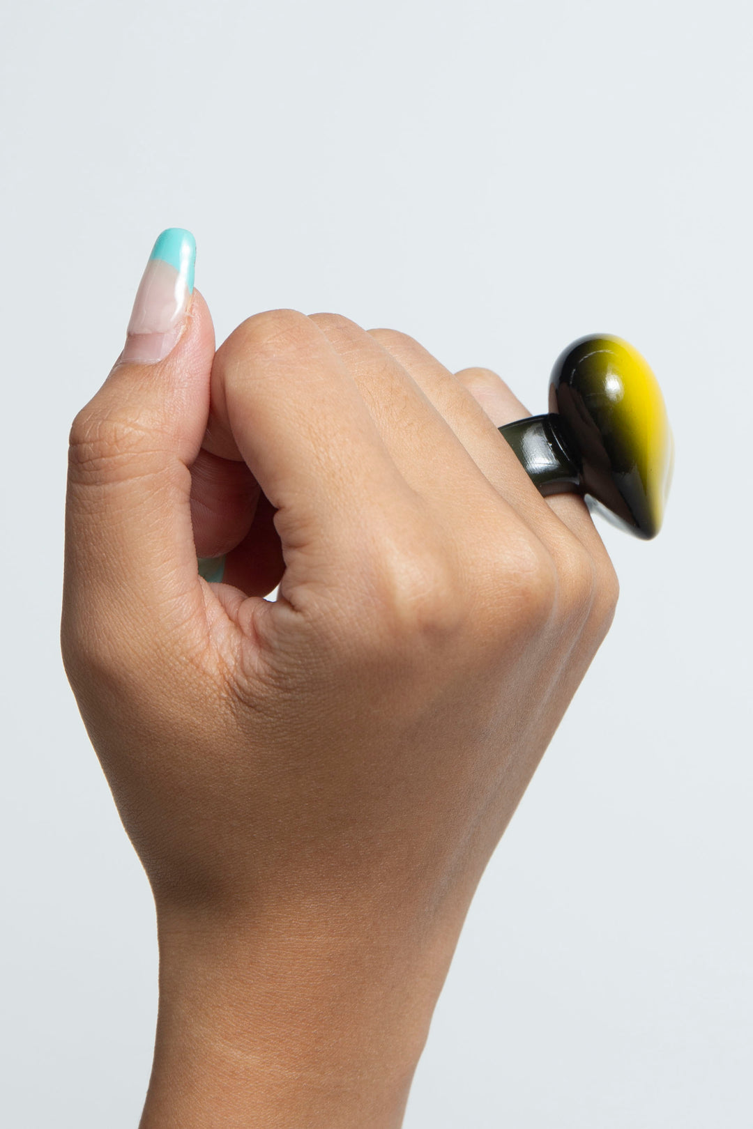 heart ring black × yellow 10