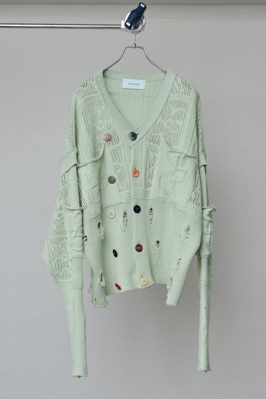FLORAL REFLECTOR CHOOSE YOUR SIZE KNIT GREEN