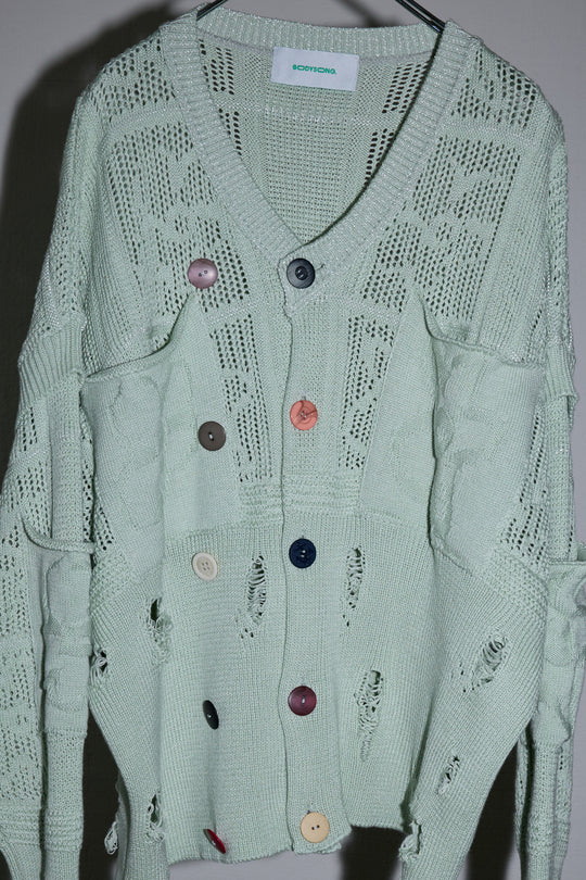 FLORAL REFLECTOR CHOOSE YOUR SIZE KNIT GREEN