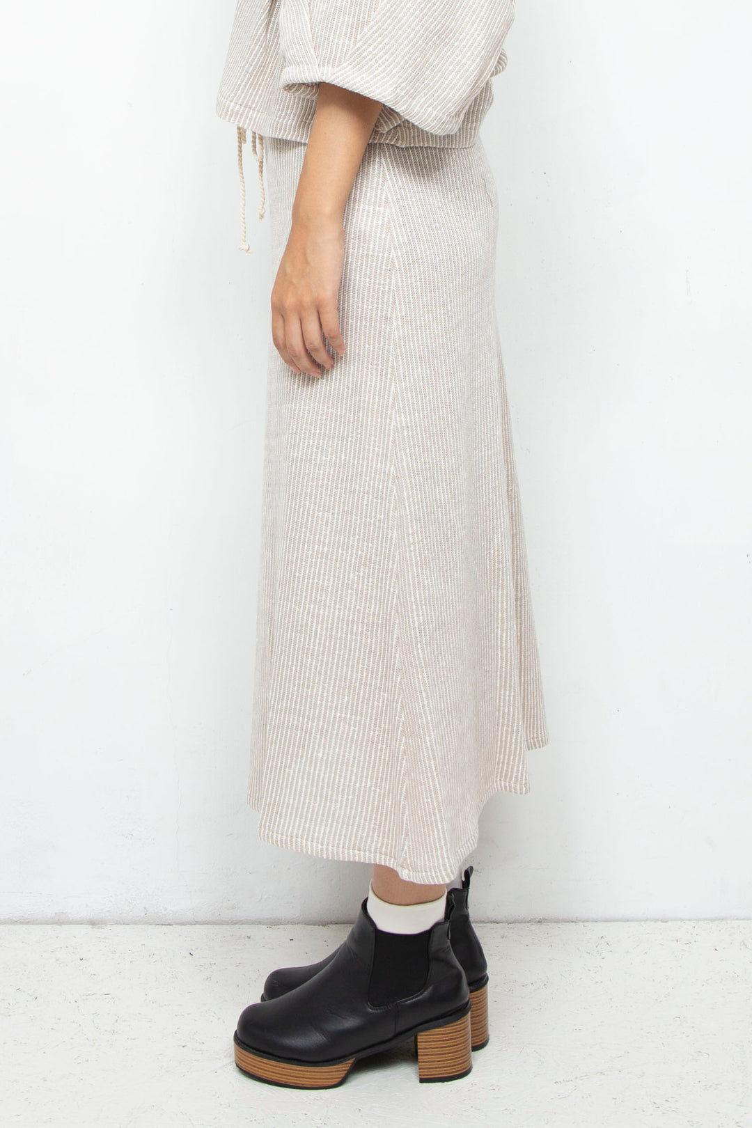 Cotton Linen Skirt BEIGE
