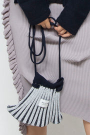 Knit Pocket Bag mountain series White×Dark Navy