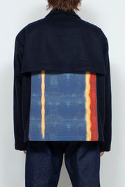 "FAV" Wool Combi With Graphic Blouson NAVY