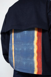 "FAV" Wool Combi With Graphic Blouson NAVY