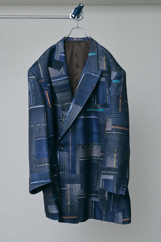 LUXURY SCRAPS TAILOR-MADE DOUBLE JKT BLACK