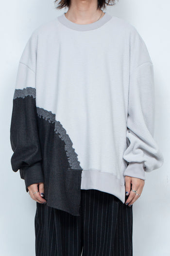 Needle punch docking pullover IRON×PLASTER