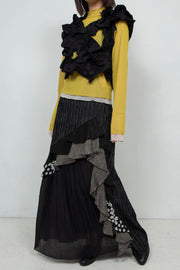 kiki frill vest black